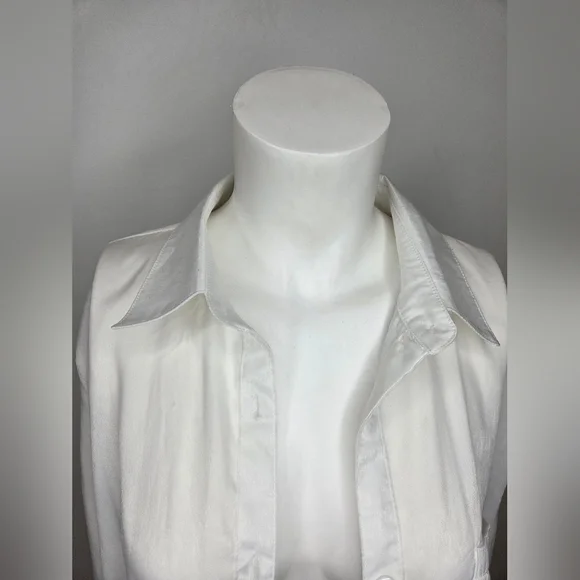 RD & Koko size L Embroidered White  Long Kimono Butom Up - Picture 8 of 12